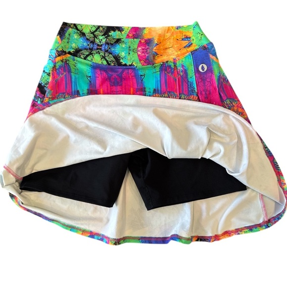 Donna Jo Ultimate A-Line Activeware Blue Multi Dri Fit Skort Size Medium - Picture 9 of 14